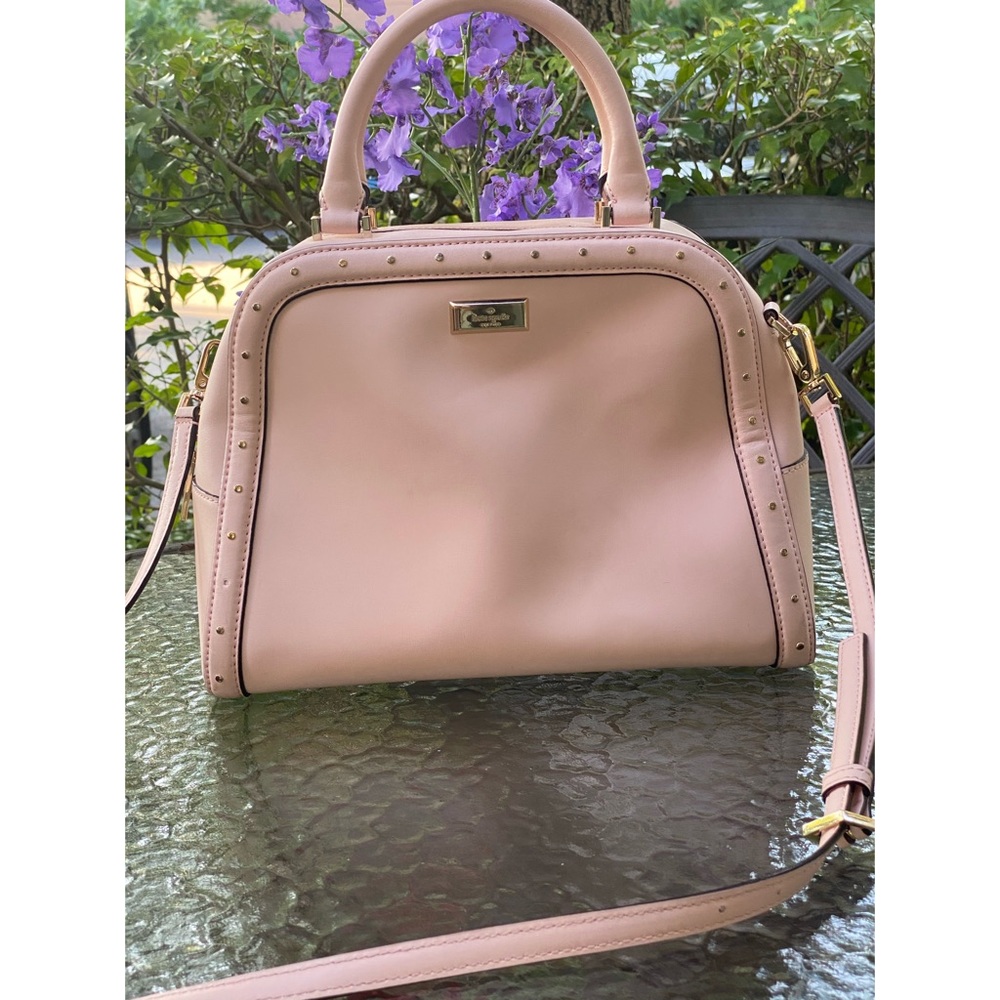 Kate Spade Pink Studded Satchel Tote Crossbody - Picture 16 of 16